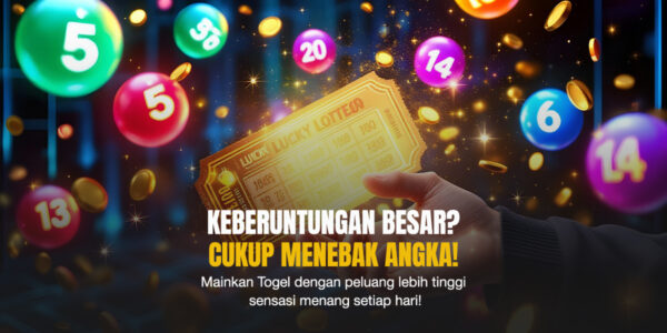 Tiket togel berkilau dengan bola angka warna-warni, menggambarkan permainan Togel Live Dindong 4D yang penuh kejutan dan hadiah besar.